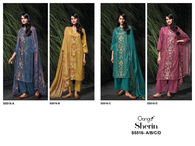 Ganga sherin 5516 online dress materials at wholesale price